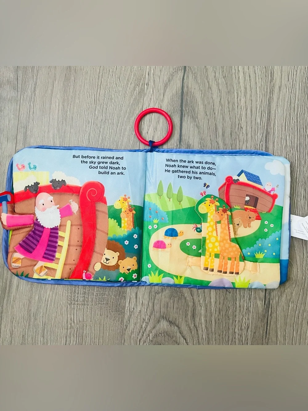 Kidsbooks Noah's Ark Baby Soft Sensory Play Book Animals Bible Activity Book